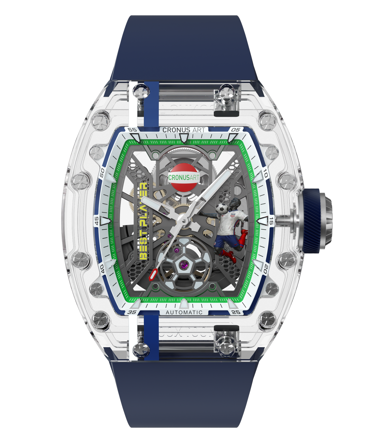 CronusArt CM001-097 Decisive Moment Crystal Mechanical Transparent Watch