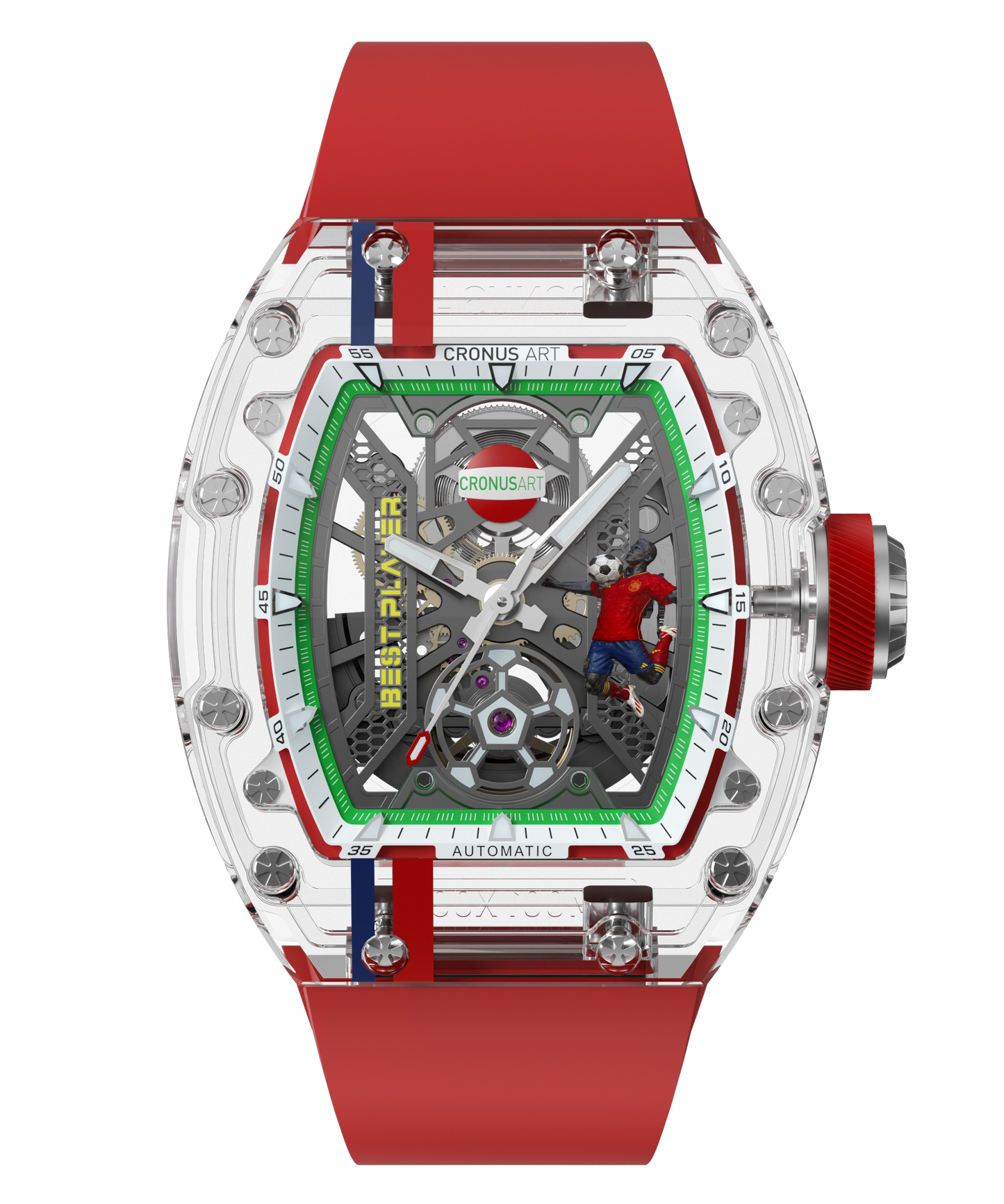 CronusArt CM001-097 Decisive Moment Crystal Mechanical Transparent Watch