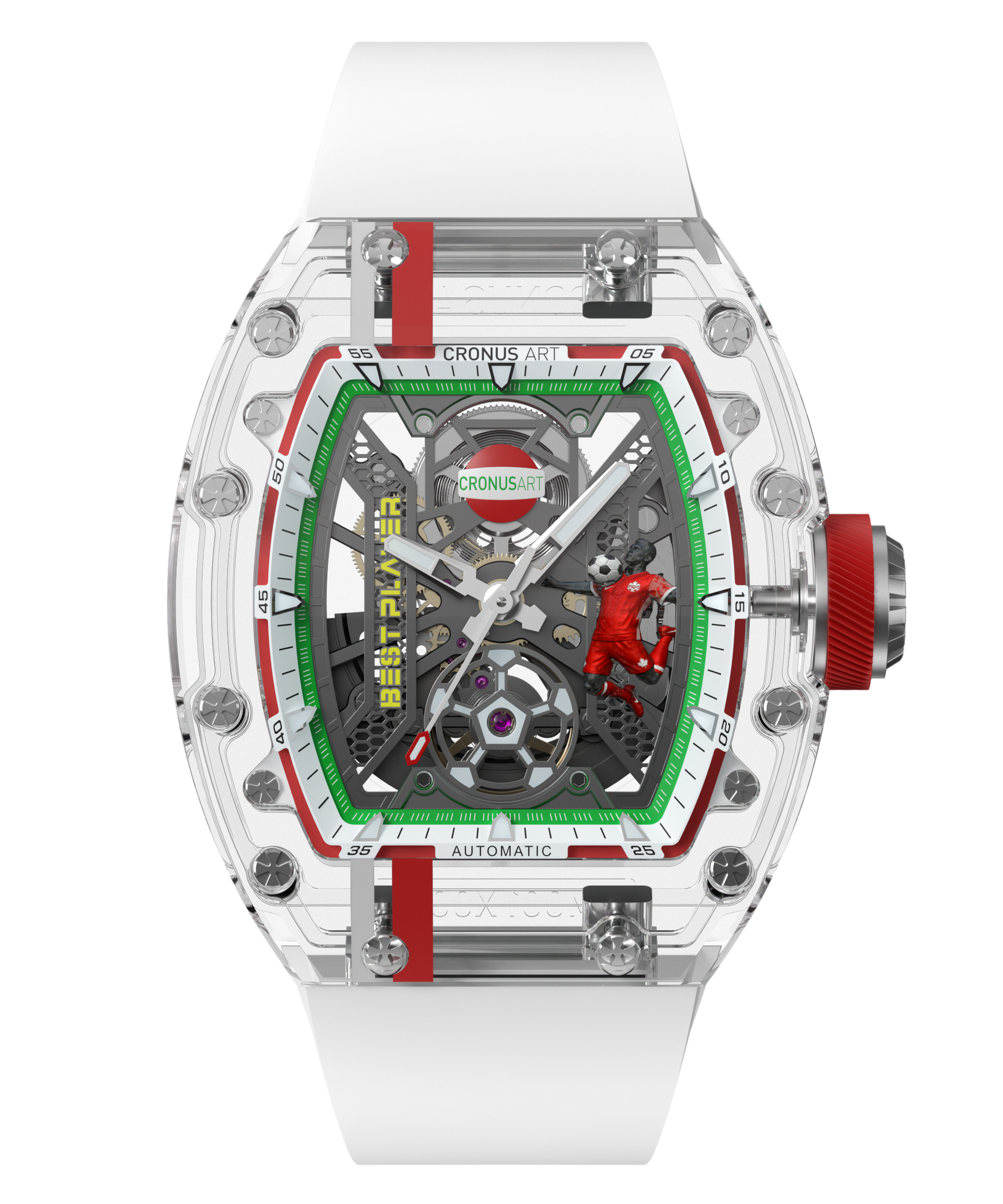 CronusArt CM001-097 Decisive Moment Crystal Mechanical Transparent Watch