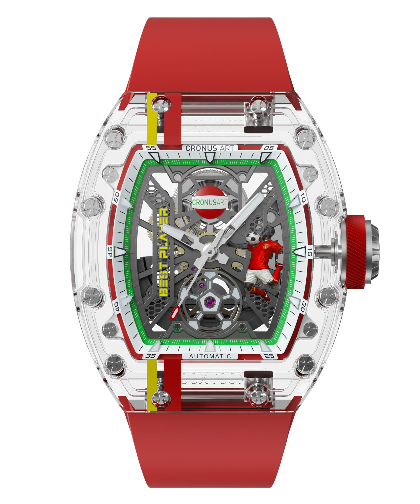 CronusArt CM001-097 Decisive Moment Crystal Mechanical Transparent Watch