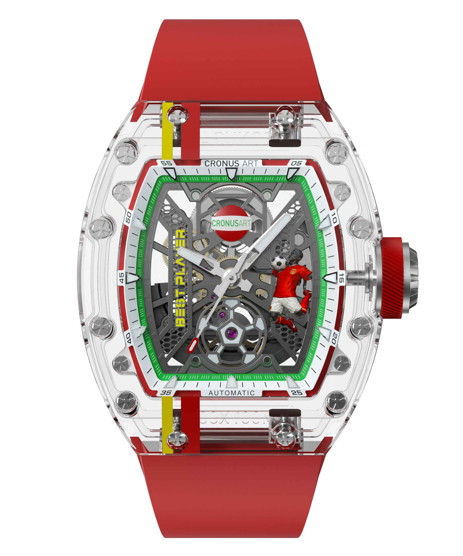 CronusArt CM001-097 Decisive Moment Crystal Mechanical Transparent Watch