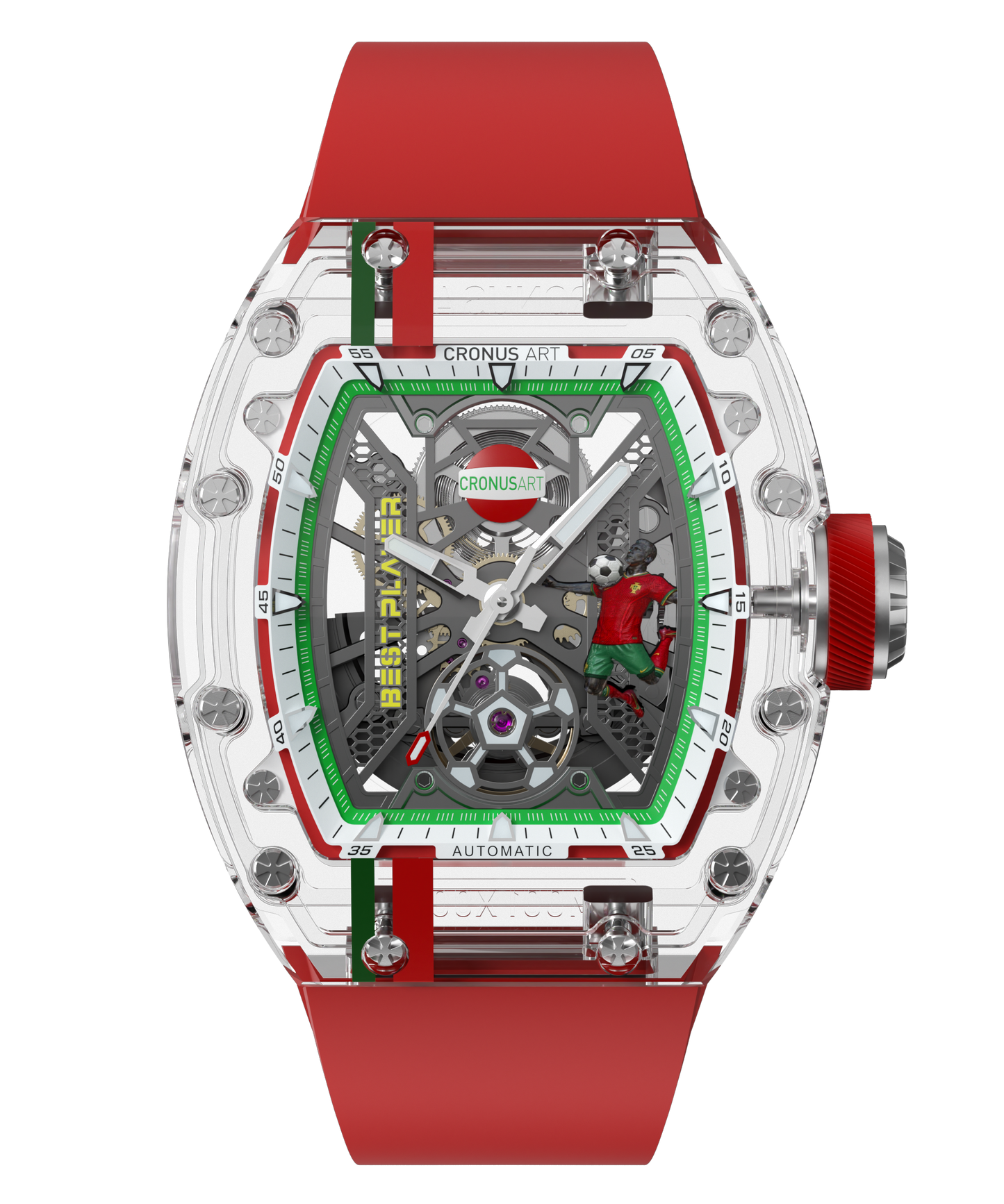 CronusArt CM001-097 Decisive Moment Crystal Mechanical Transparent Watch