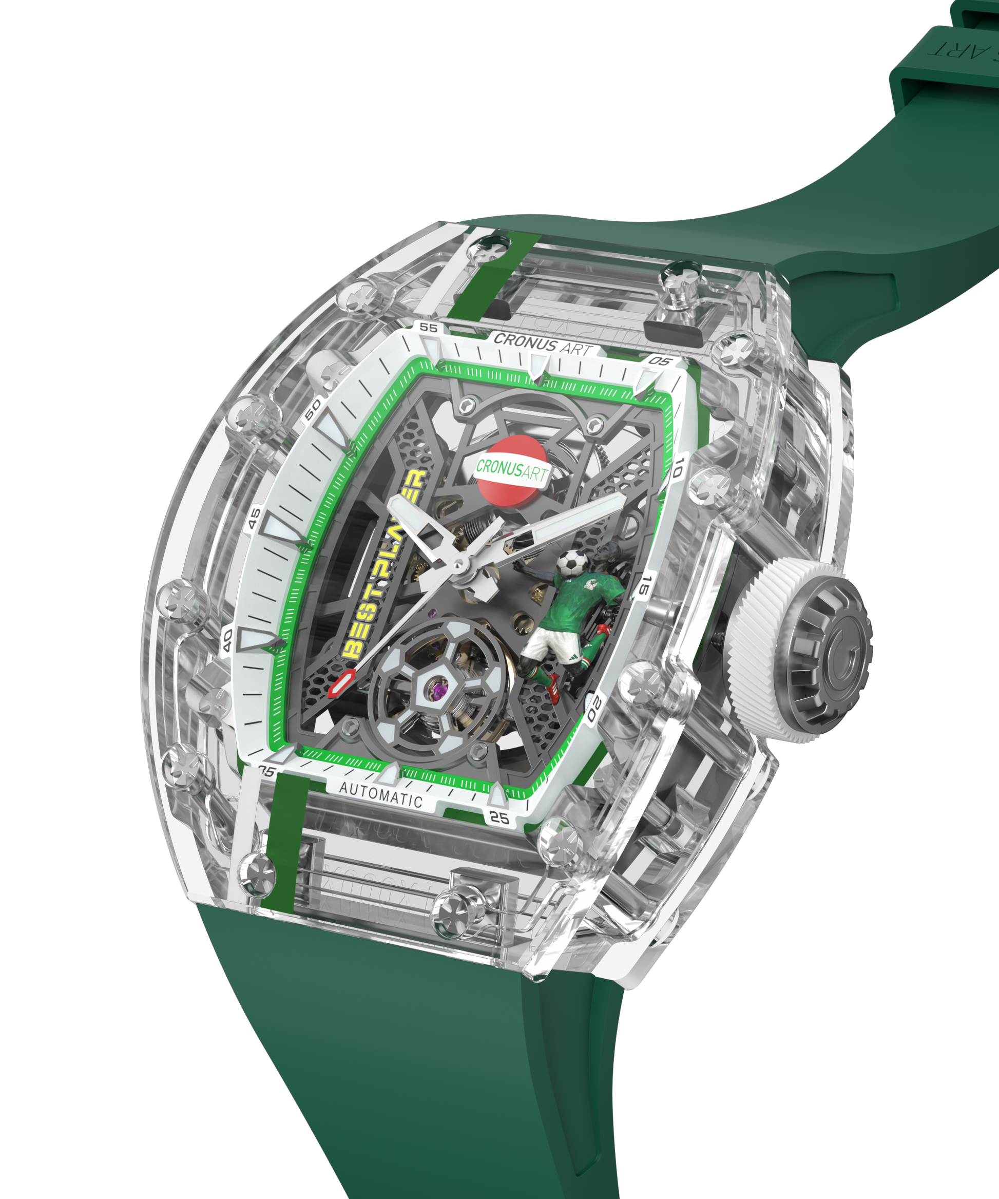 CronusArt CM001-097 Decisive Moment Crystal Mechanical Transparent Watch
