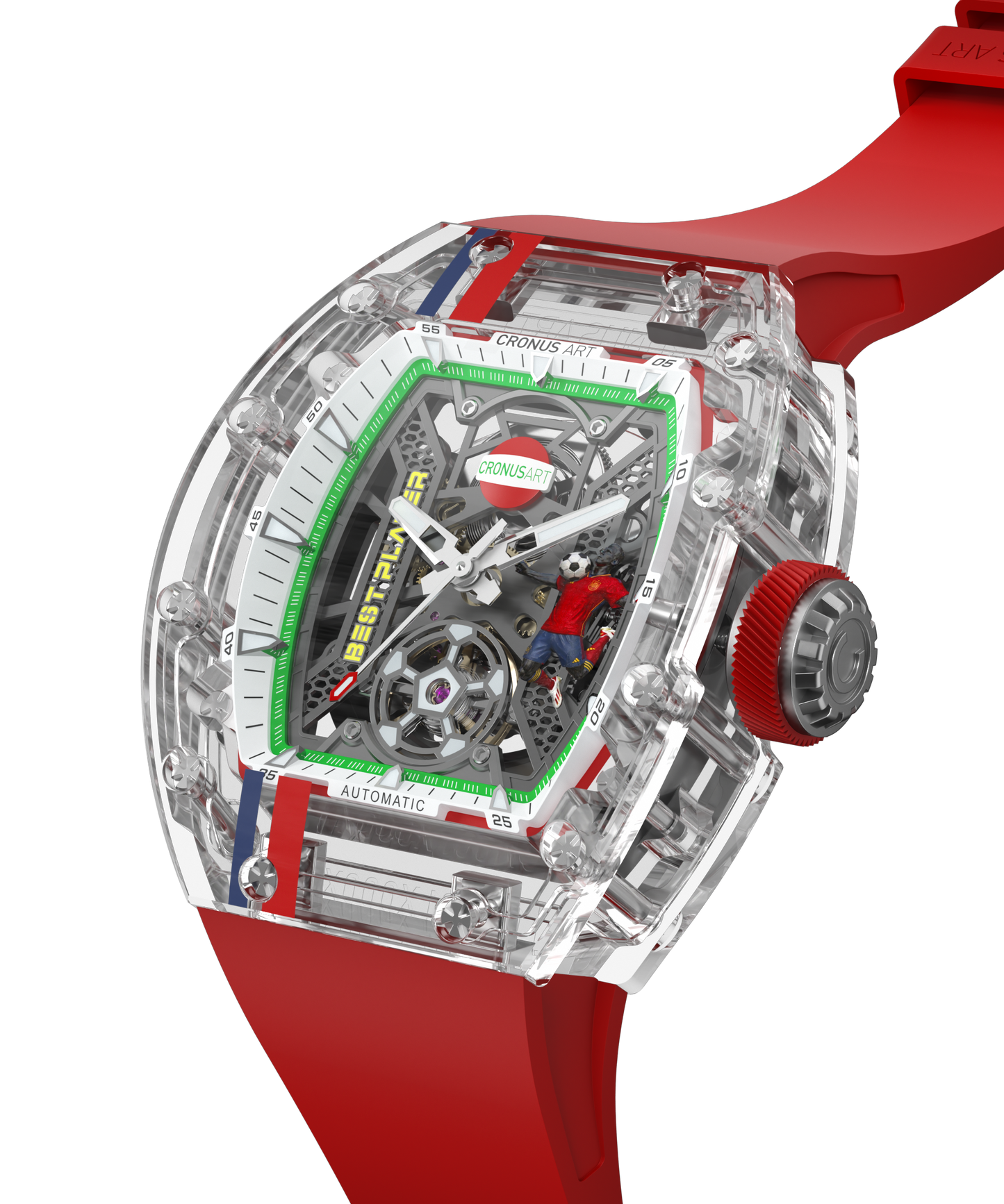 CronusArt CM001-097 Decisive Moment Crystal Mechanical Transparent Watch
