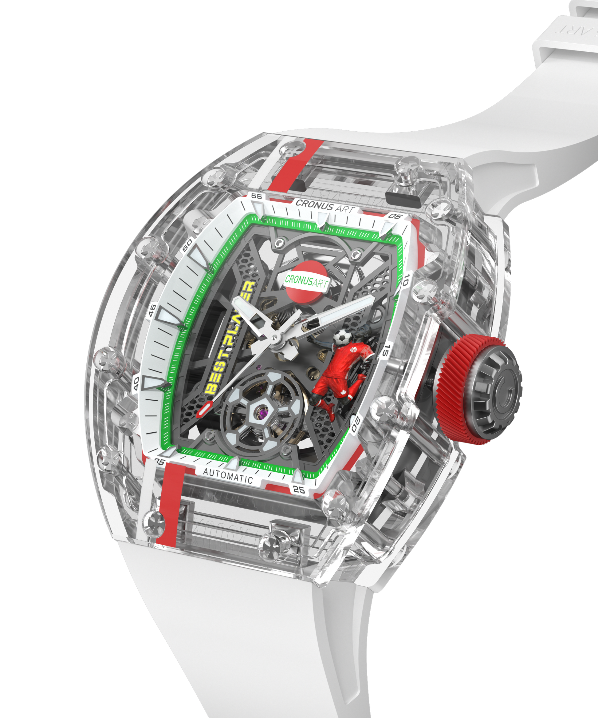 CronusArt CM001-097 Decisive Moment Crystal Mechanical Transparent Watch
