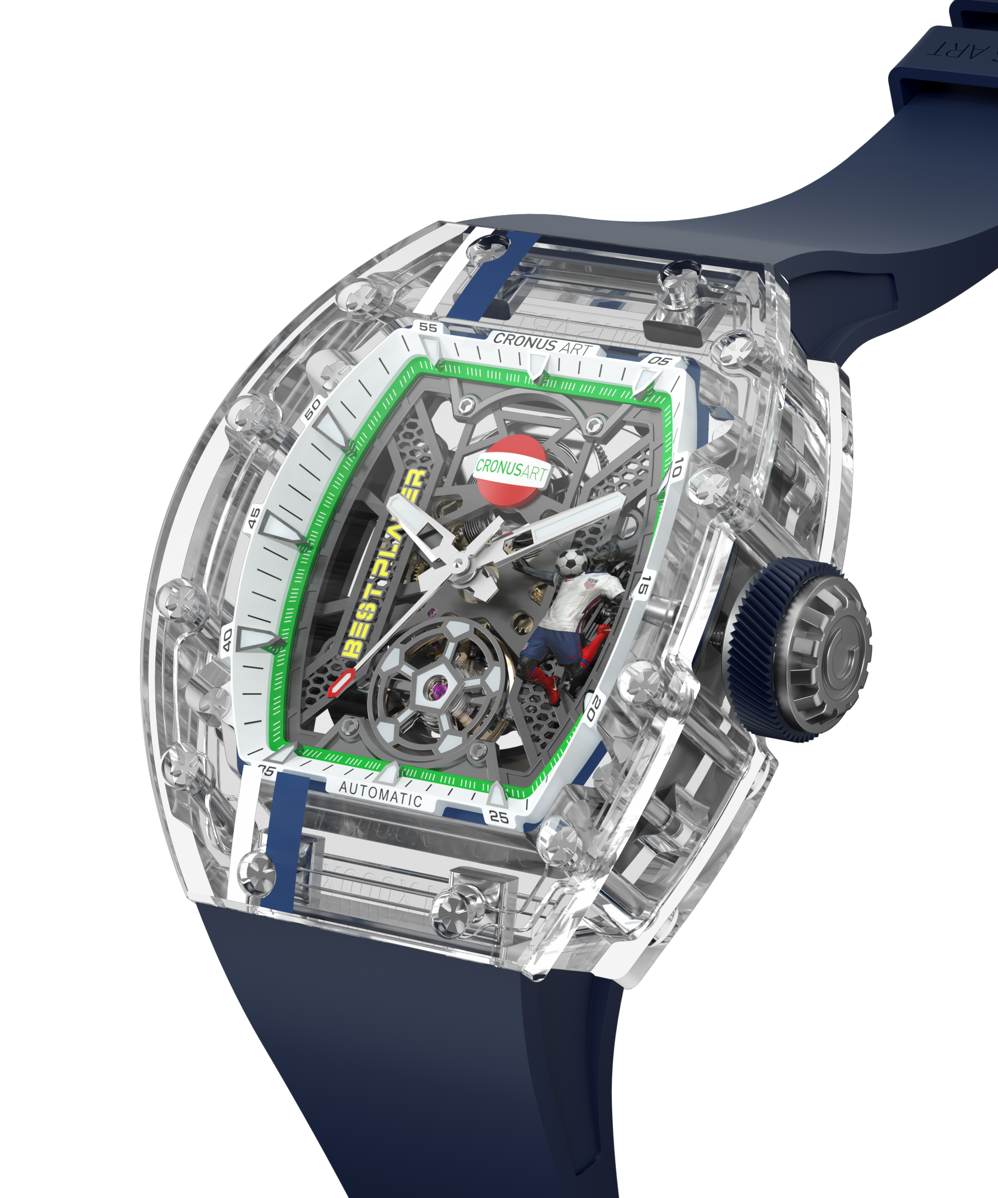 CronusArt CM001-097 Decisive Moment Crystal Mechanical Transparent Watch