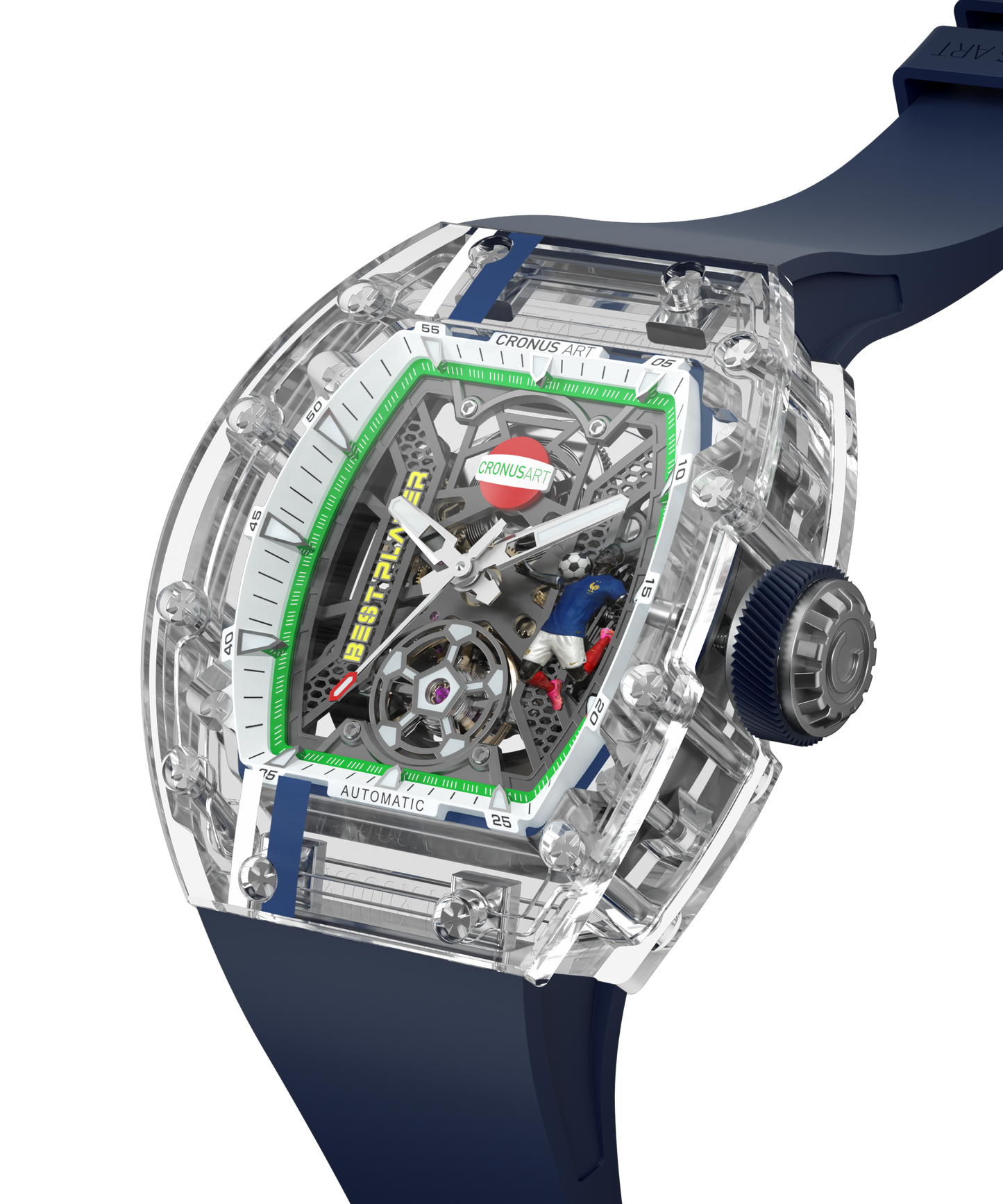 CronusArt CM001-097 Decisive Moment Crystal Mechanical Transparent Watch