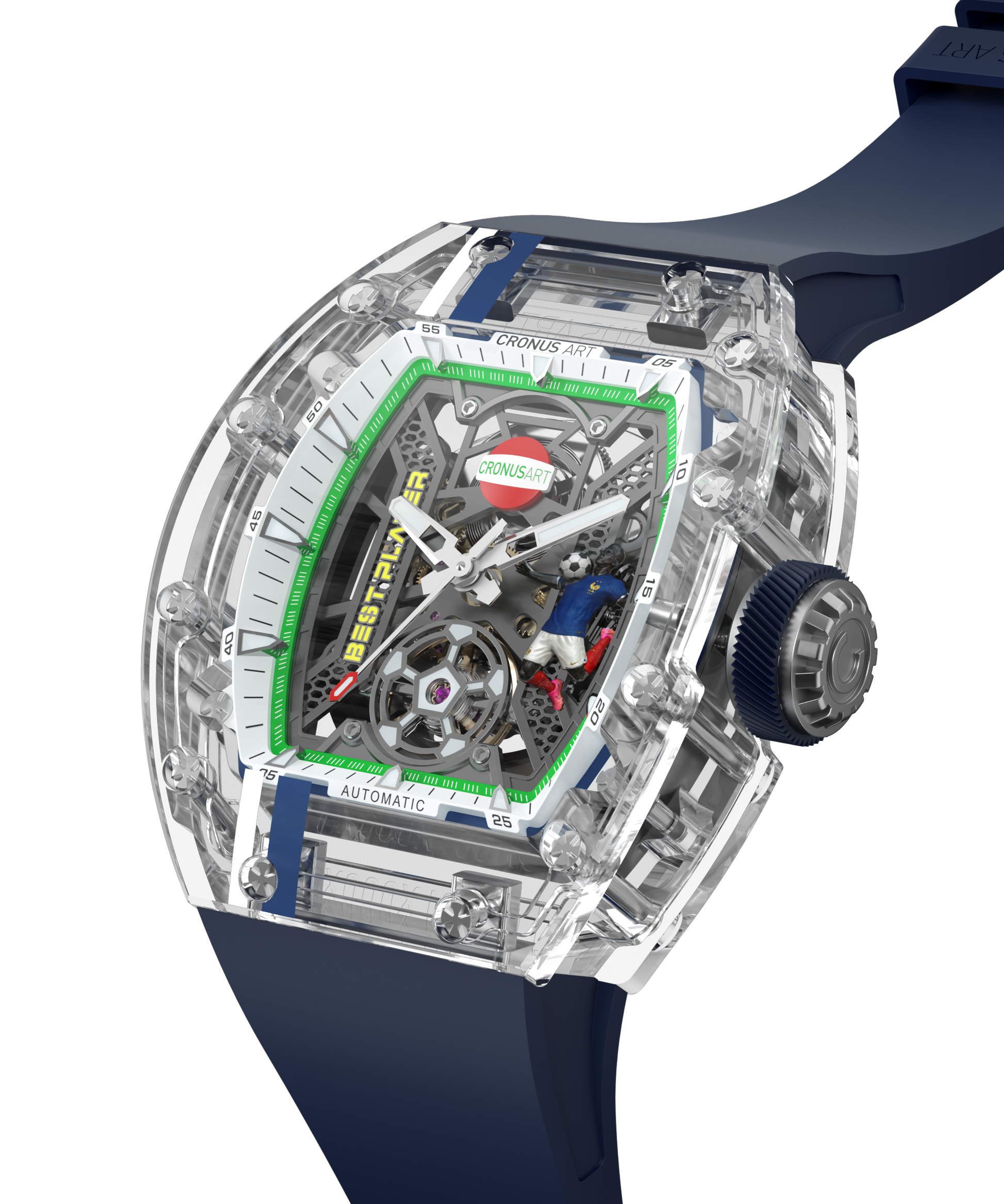 CronusArt CM001-097 Decisive Moment Crystal Mechanical Transparent Watch