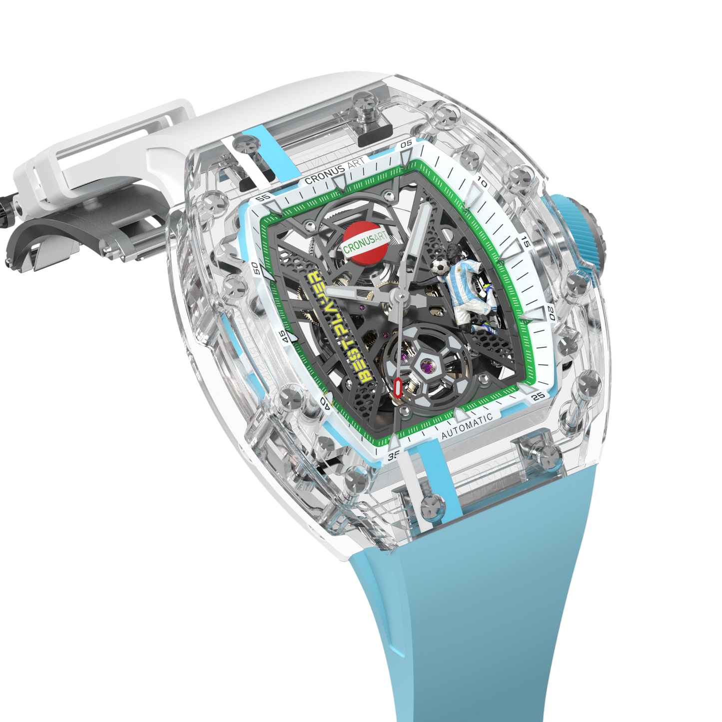 CronusArt CM001-097 Decisive Moment Crystal Mechanical Transparent Watch