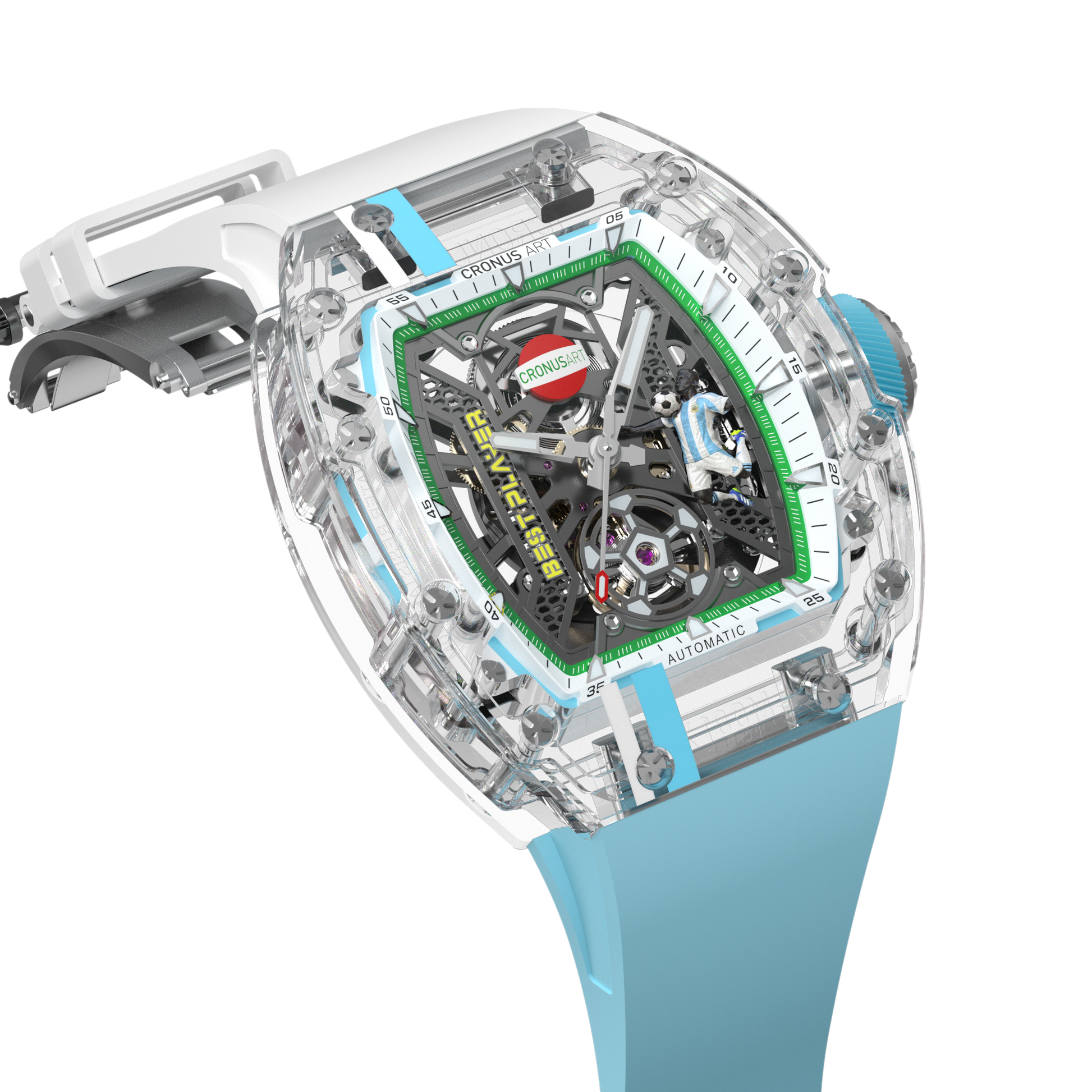 CronusArt CM001-097 Decisive Moment Crystal Mechanical Transparent Watch