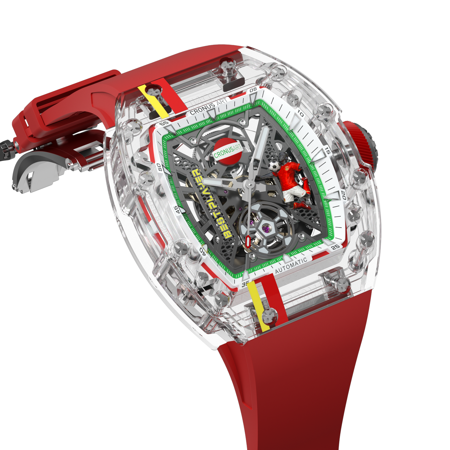 CronusArt CM001-097 Decisive Moment Crystal Mechanical Transparent Watch