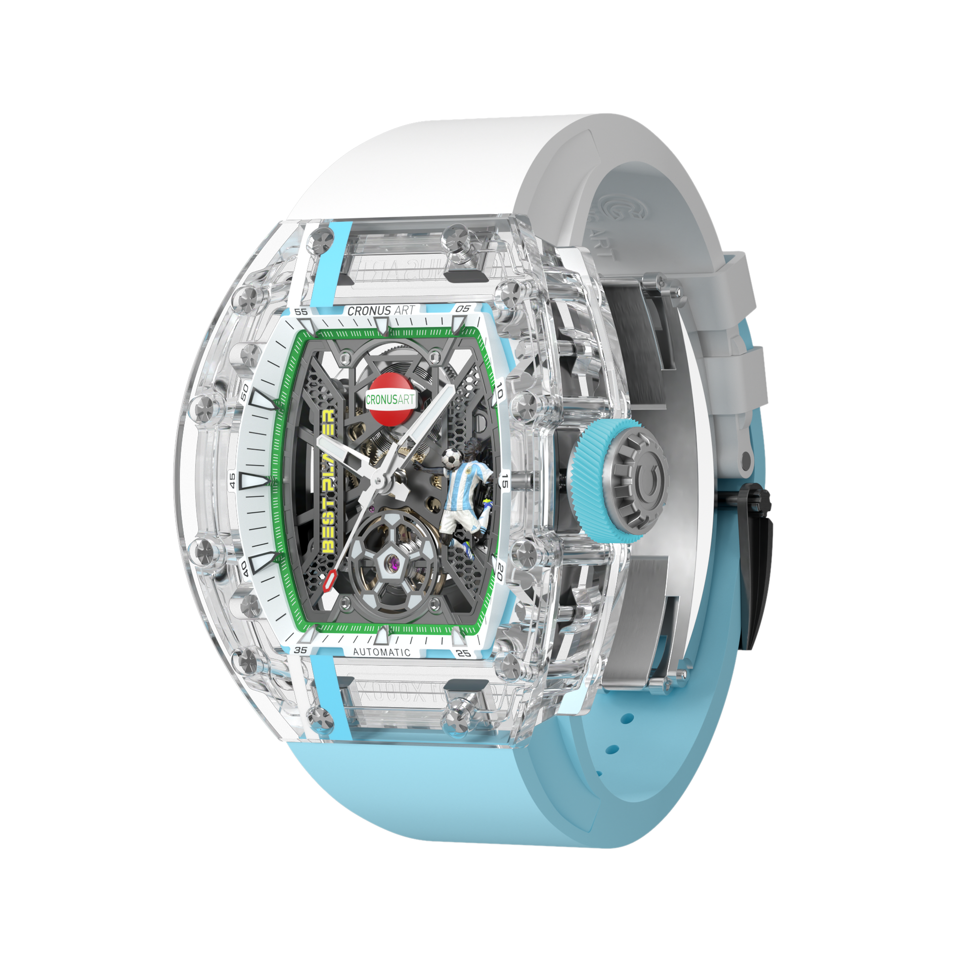 CronusArt CM001-097 Decisive Moment Crystal Mechanical Transparent Watch