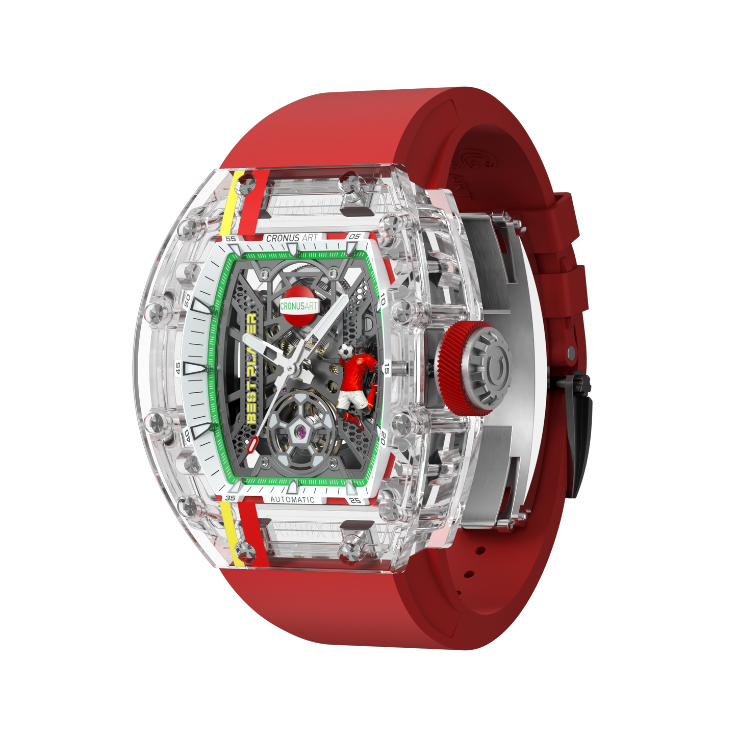 CronusArt CM001-097 Decisive Moment Crystal Mechanical Transparent Watch