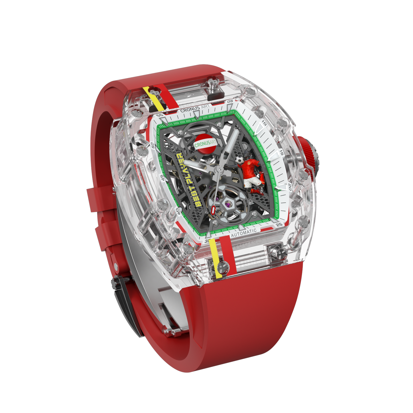 CronusArt CM001-097 Decisive Moment Crystal Mechanical Transparent Watch