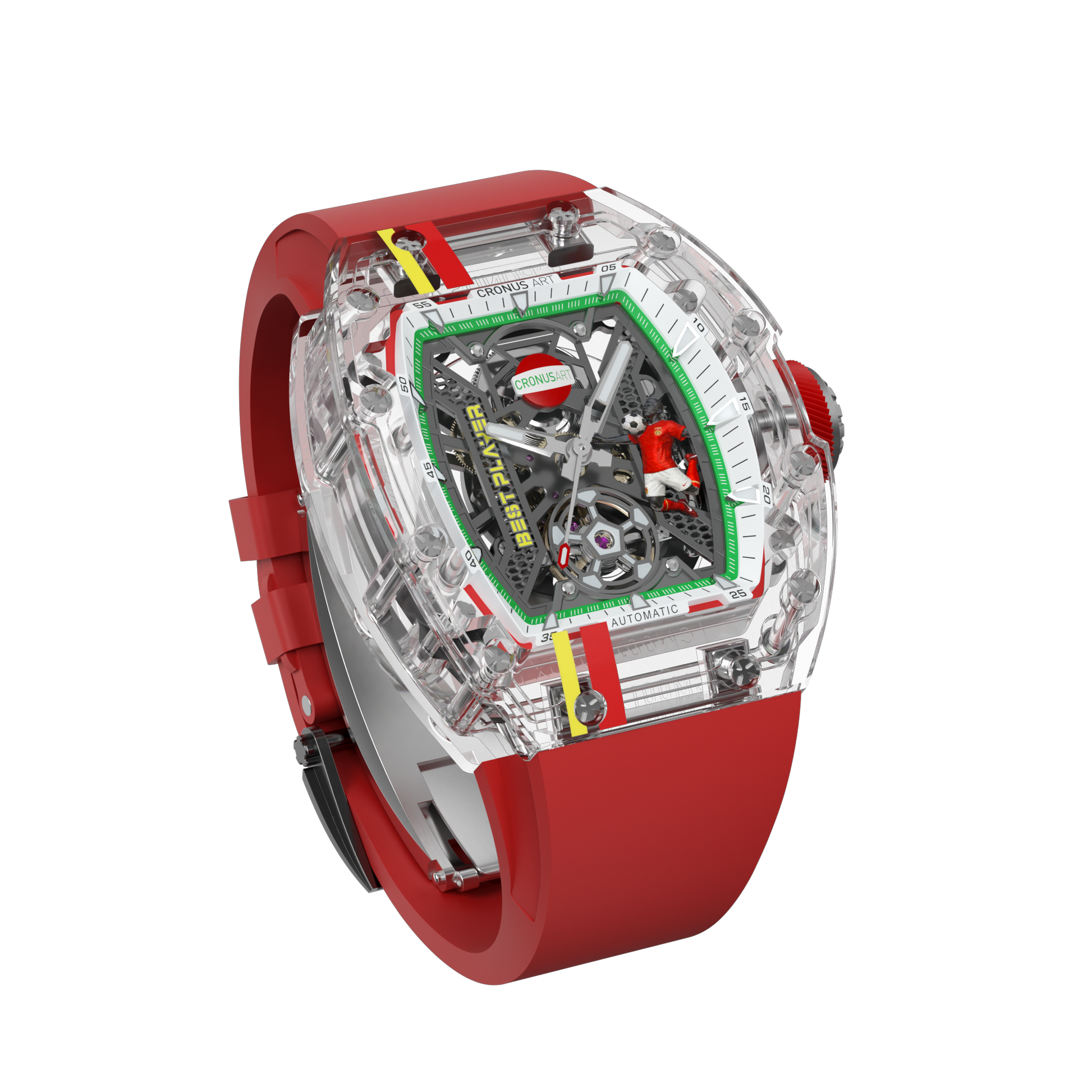 CronusArt CM001-097 Decisive Moment Crystal Mechanical Transparent Watch